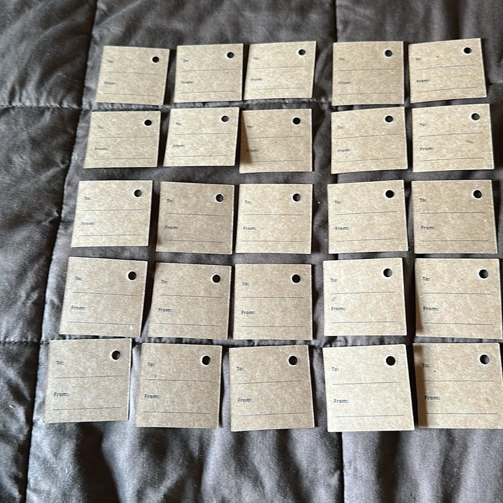 Bath & Body Works Small Cardboard Gingham Gift Tags